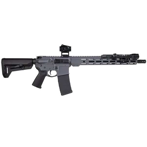 Shark coast tactical "grey knight" ar-15 rifle 5. 56mm 30rd magazine 16" barrel 15" handguard vortex crossfire & streamlight protac carrybag