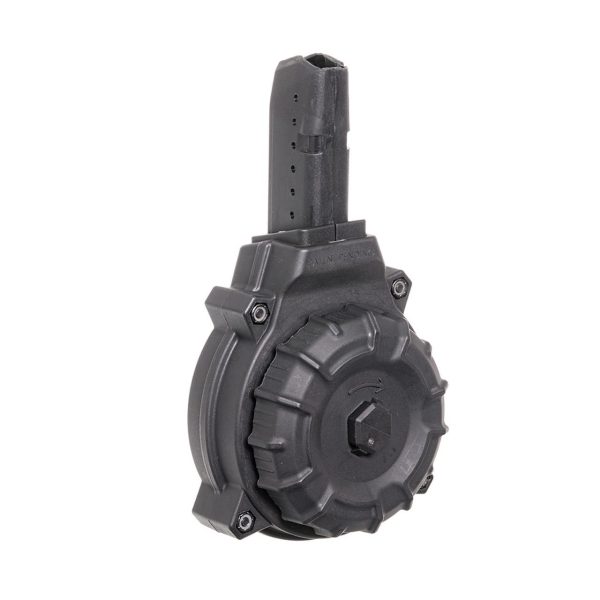 Promag glock style ar-15 carbine magazine 9mm black polymer drum - 50/rd