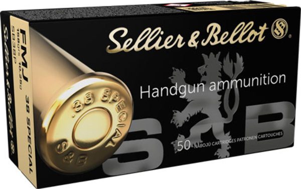 Sellier & bellot pistol & revolver ammo. 38 special 158 gr fmj 50/box