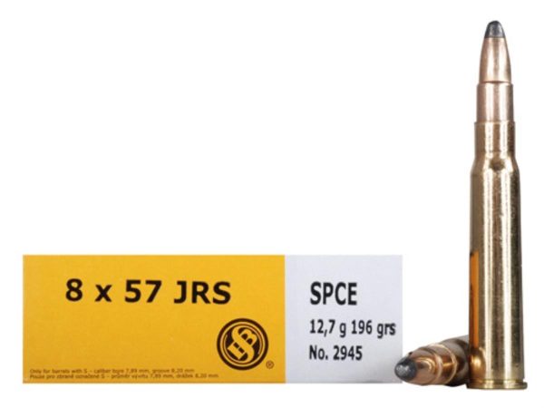Sellier & bellot rifle ammunition 8x57 jrs 196 gr spce 2380 fps - 20/box