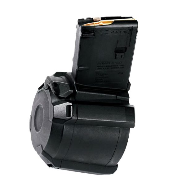 Magpul pmag d-60 ar/m4 rifle magazine black polymer 5. 56x45mm nato 60/rd
