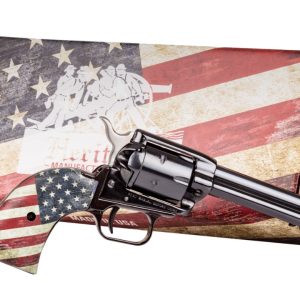 Heritage manufacturing 22lr blue/us flag grip 6. 5" fs