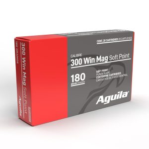 Aguila rifle ammunition 300 win mag 180gr sp 2950 fps 20/ct