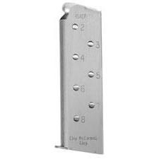 Chip mccormick shooting star officer's 1911 handgun magazine w pad. 45 acp stainless steel 7/rd