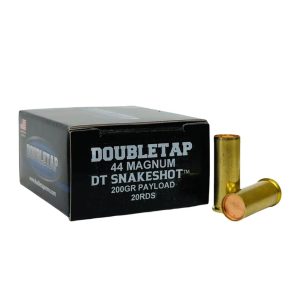 Double tap dt snake shot handgun ammunition. 44 mag 200gr #9 shot 1000 fps 20/ct
