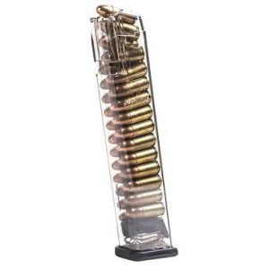 Elite tactical systems magazine clear for glock model 17/18/19/26/34 9mm luger 27/rd