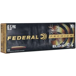 Federal premium eld-x rifle ammunition 6. 5 prc 143gr pt 2900 fps 20/ct