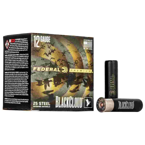 Federal black cloud fs steel shotshells 12ga. 3-1/2" 1-1/2oz #4 25/ct