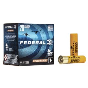 Federal speed-shok high velocity steel 20ga 3" 7/8oz 2 ammo 25rd