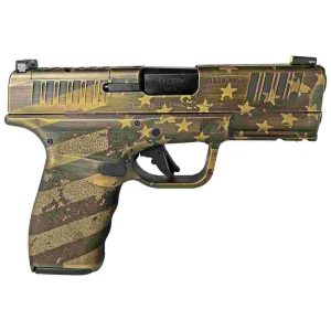 Springfield hellcat pro osp "distressed flag burnt bronze" handgun 9mm luger 15rd(2) magazines 3. 7" barrel