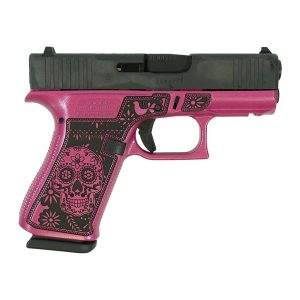 Glock 43x "sugar skull" medusa pink handgun 9mm luger 10rd magazines(2) 3. 4" barrel accessory rail usa made
