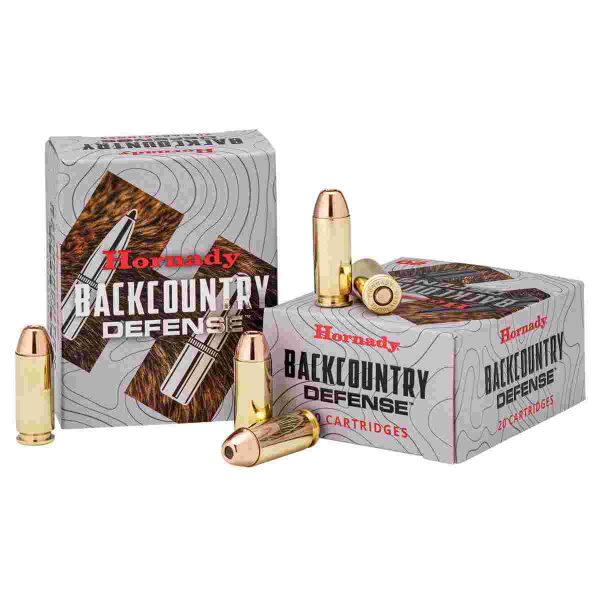 Hornady backcountry defense ammunition 10mm auto 200gr jfp 1160 fps 20/ct