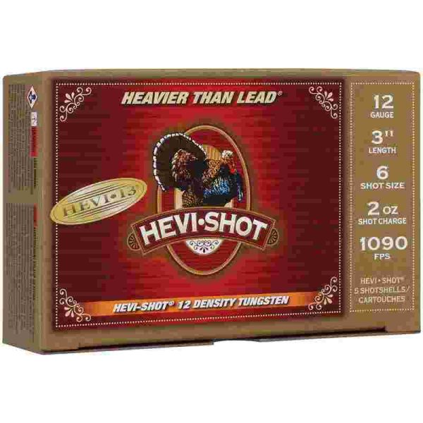 Hevi-shot hevi-13 turkey shotshells 12ga 3" 2oz 1090 fps #6 5/ct