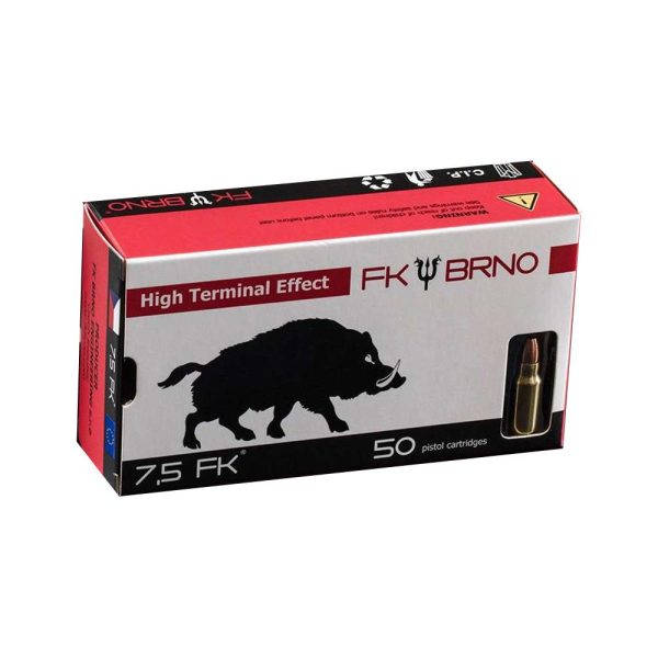 F5 ammunition 7. 5 fk (50/box) 95 grain copper nose-dicarding hollow point