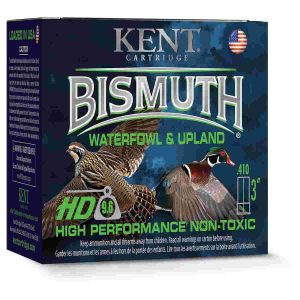 Kent bismuth high-performance non-toxic waterfowl & upland shotshells 410ga 3" 9/16oz 1150 fps #4 25/ct