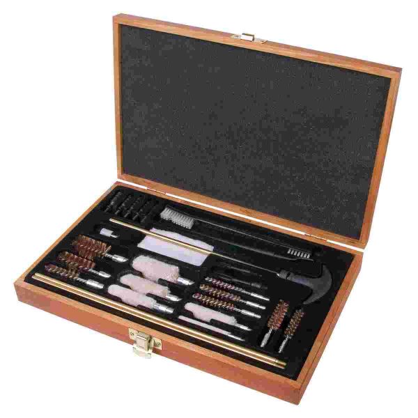 Outers 28 piece universal brass cleaning kit - wood box