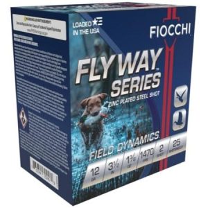 Fiocchi flyway steel shotshells 12 ga 3-1/2" 1-3/8oz 1470fps #2 25/ct