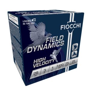 Fiocchi high velocity shotshells 28 ga 3" 1 oz 1300 fps #7. 5 25/ct