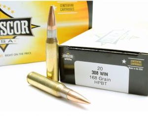 Armscor rifle ammunition. 308 win 168 gr hpbt 2500 fps 20/ct