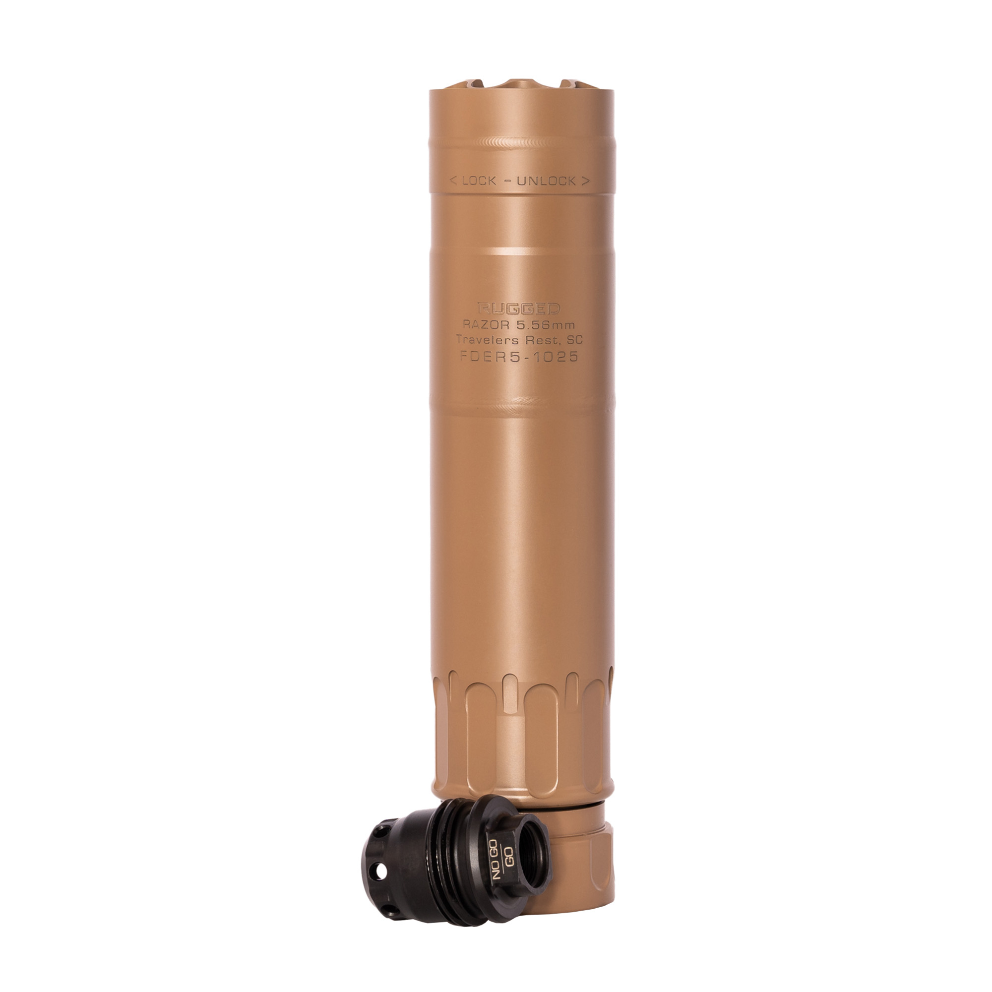 RUGGED SUPPRESSORS RAZOR556 5.56 SILENCER FDE