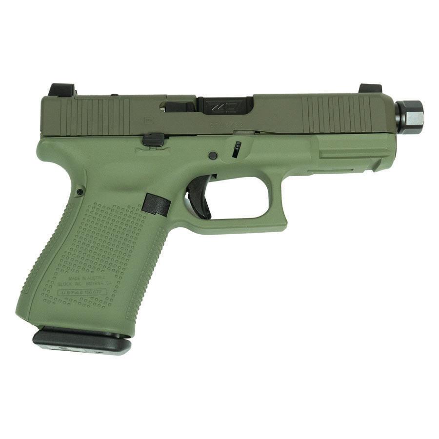 Glock V-Series G19 OD Green Cerakote 9mm Pistol | Threaded Barrel | RMR Cut | 3x 15rd Mags - Glock