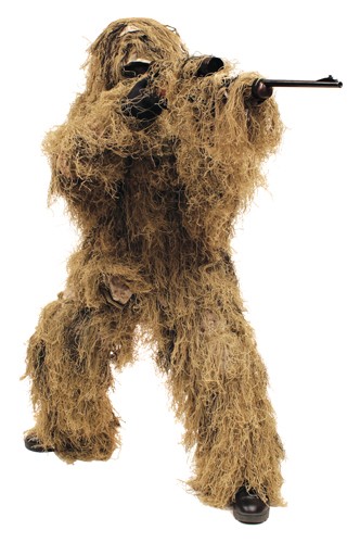 RED ROCK GHILLIE SUIT DESERT - 5 PIECE ADULT MEDIUM/LARGE