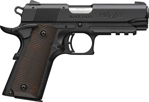 BROWNING 1911-22 22LR COMPACT - 3.58" MATTE BLACK/BROWN GRIPS