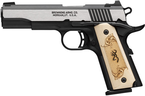 Browning 1911-380 Black Label .380 ACP Semi-Auto Pistol – 4.25" Barrel, 10-Round, Maple Medallion Grips - Image 2