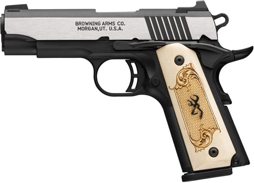 Browning 1911-380 Black Label .380 ACP Semi-Auto Pistol – 3.58" Barrel, Maple Grips, Bi-Tone Finish, 10+1 Capacity - Image 2