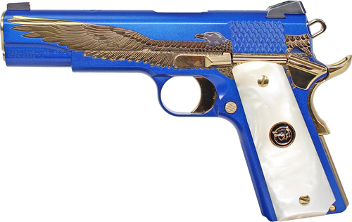 Iver Johnson Eagle Majestic 1911 – .45 ACP 5" Engraved Gold PVD Semi-Auto Pistol (8+1) - Image 2
