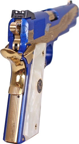 Iver Johnson Eagle Majestic 1911 – .45 ACP 5" Engraved Gold PVD Semi-Auto Pistol (8+1) - Image 3