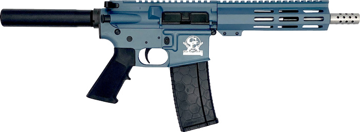 GLFA AR-15 Pistol 223 Wylde 7.5" Stainless Barrel – Blue Cerakote | Billet Upper/Lower - Image 2