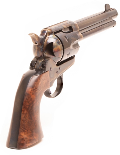 Standard Manufacturing SAA .45 Long Colt 4.75" Revolver – Case Colored Frame & 1-Piece Walnut Grip - Image 2