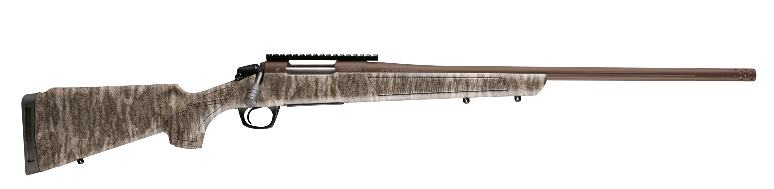 CVA Cascade XT 450 Bushmaster Bolt-Action Rifle – Bronze/Mossy Oak Bottomland, 22" Barrel