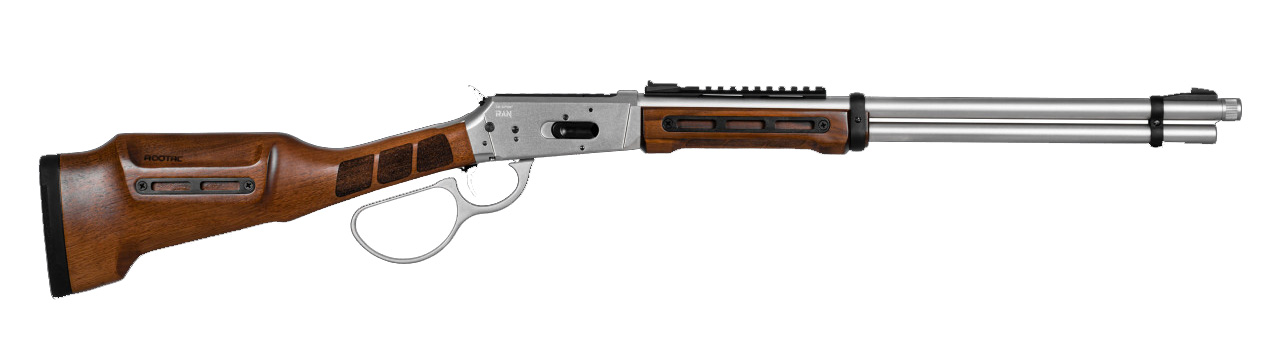 Derya Arms RAN Lever-Action Rifle – .357 Magnum, 20" Barrel, 10+1, Wood Stock & Nickel Finish - Derya