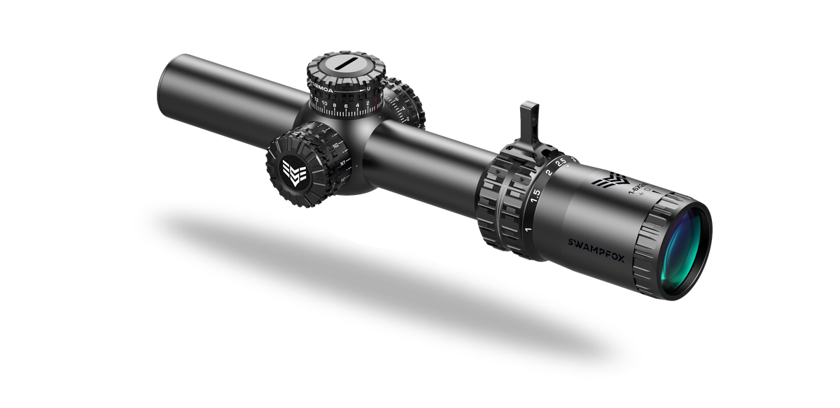 Swampfox Arrowhead 1-8x24 LPVO Rifle Scope – 30mm SFP Green Illuminated MOA Reticle